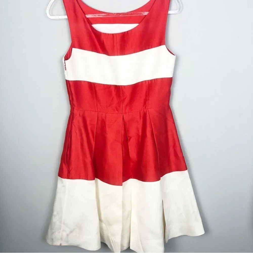KATE SPADE NEW YORK | Gayle Fit & Flare Colorblock Stripe Dress Women’s Size 6